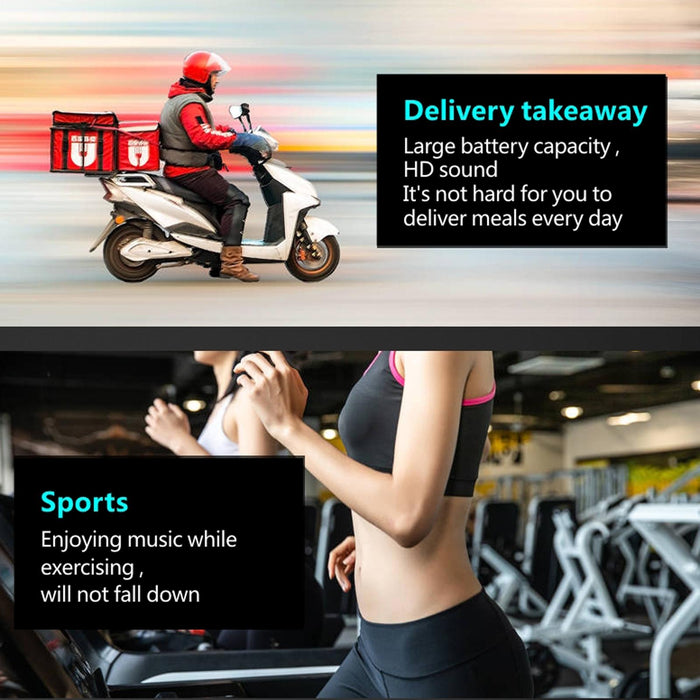 F910 Hanging Ear Style Dual Mic Noise Cancelling Bluetooth 5.0 Earphone