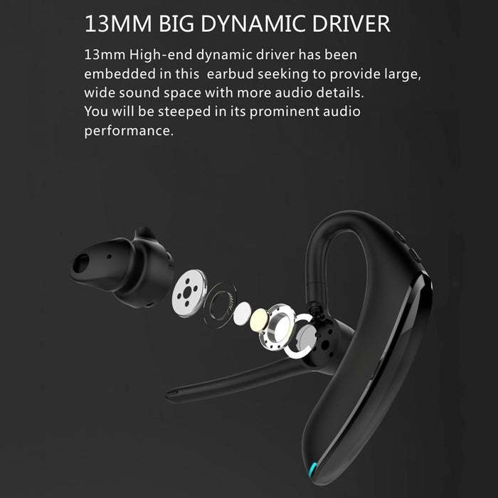 F910 Hanging Ear Style Dual Mic Noise Cancelling Bluetooth 5.0 Earphone