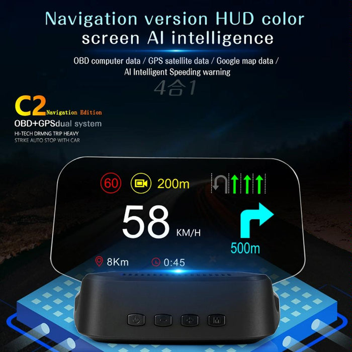 Gps Car Hud Display Water Temp Voltage Speed
