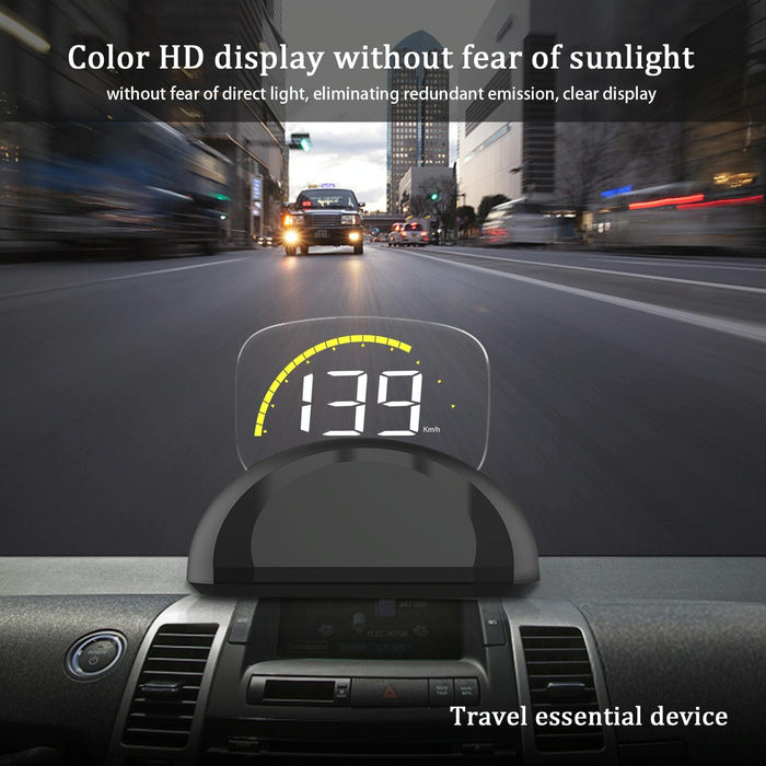 Car Hud Head Up Display With Obd2 & Gps Modes Fault Alarm