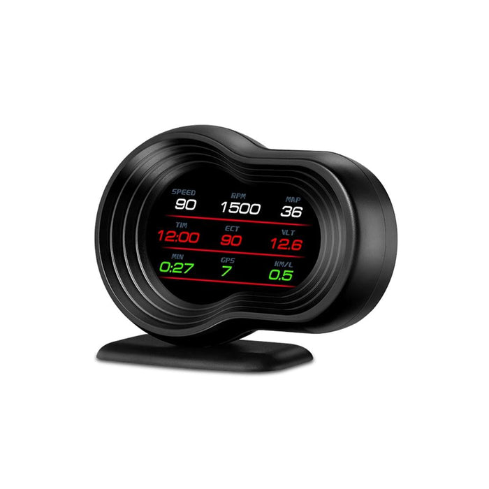 Car Hud Display Speed Water Temp Voltage Obd2 + Gps