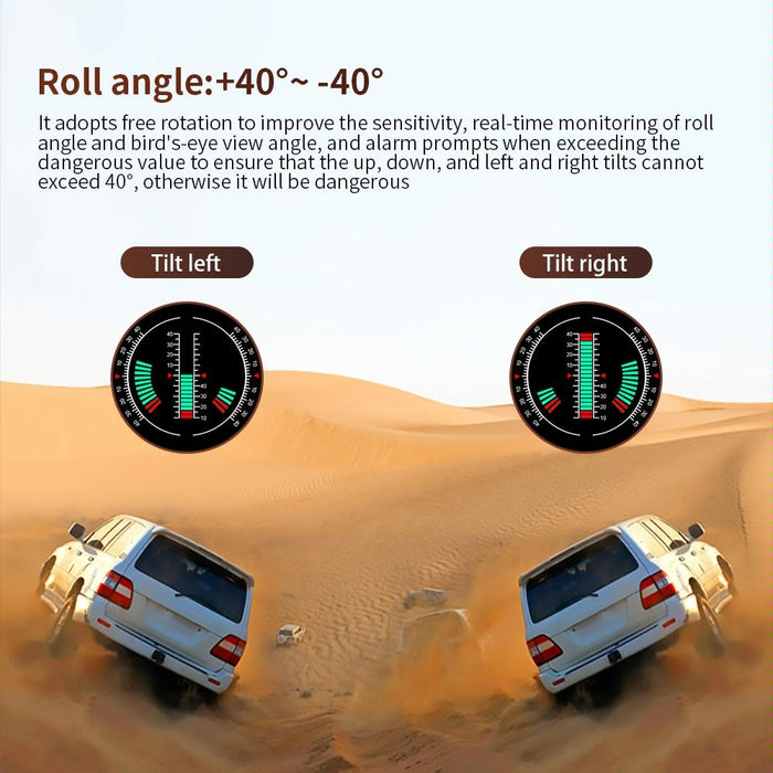 Universal Car Hud Display Speed Voltage Mileage