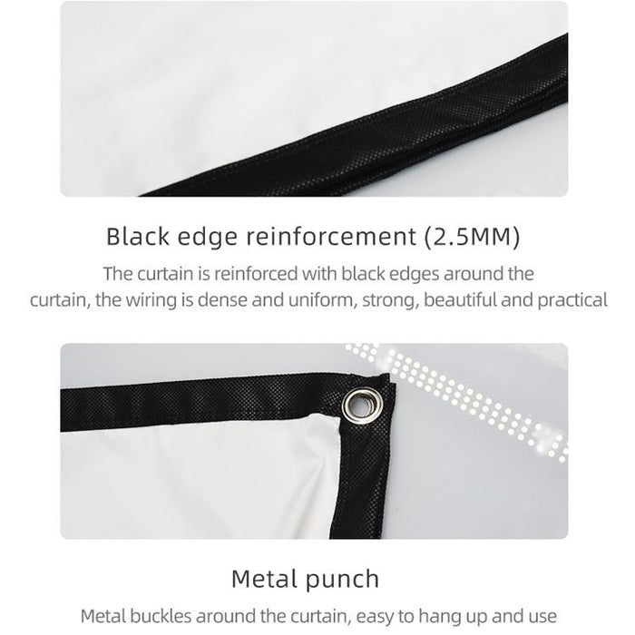 Simple Folding High Density Polyester Projector Film Curtain - Size 60 Inch 4:3 Projection Area 120X90Cm