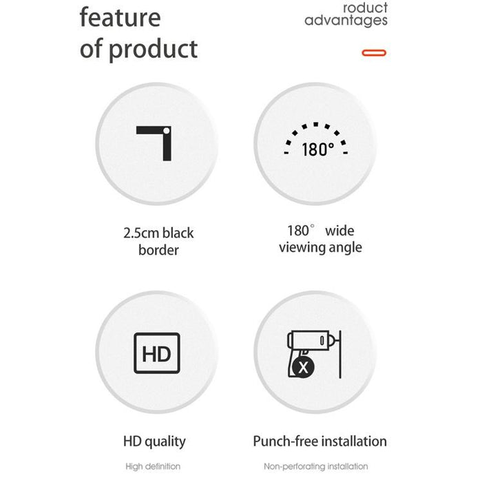 Simple Folding High Density Polyester Projector Film Curtain - Size 100 Inch 16:9 Projection Area 221X125Cm