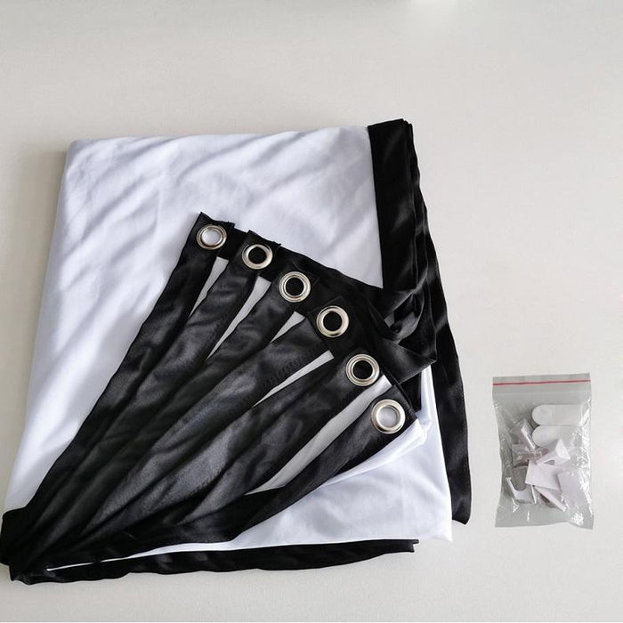 Simple Folding Thin Polyester Projector Film Curtain - Size 60 Inch 4:3 Projection Area 120X90Cm