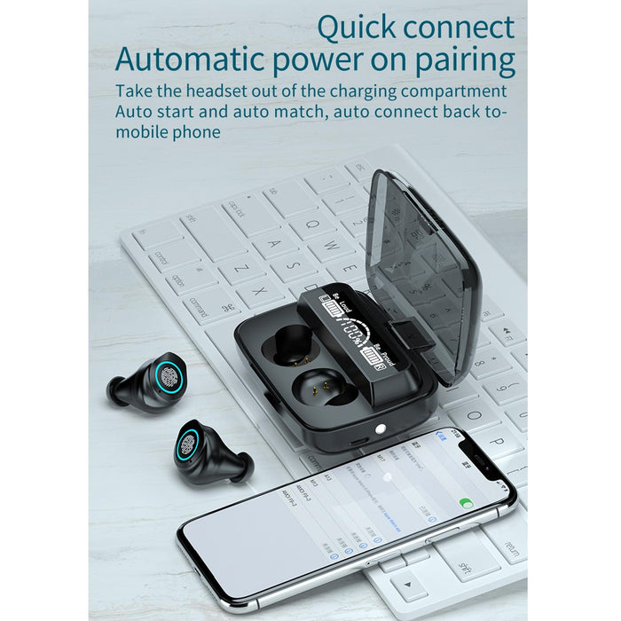 M17 Led Display Screen Touch Waterproof Wireless Bluetooth 5.0 Earphone With Charging Box