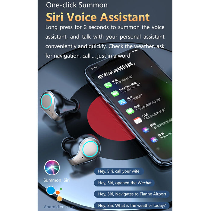 M18 Led Display Screen Waterproof Wireless Bluetooth 5.0 Earphone With Charging Box