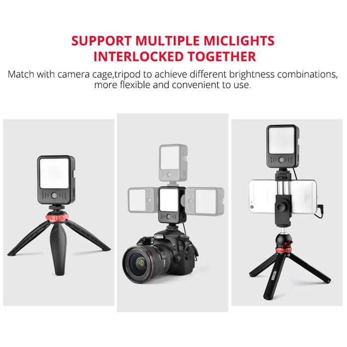 Led02 Live Broadcast Micro Film Reporter Interview Recording Microphone Light