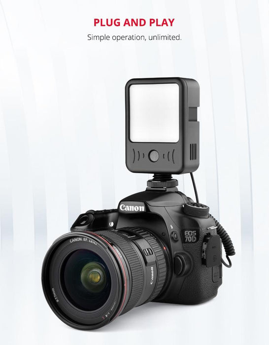 Led02 Live Broadcast Micro Film Reporter Interview Recording Microphone Light