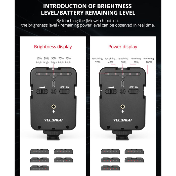 Led02 Live Broadcast Micro Film Reporter Interview Recording Microphone Light