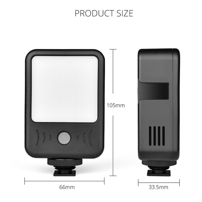 Led02 Live Broadcast Micro Film Reporter Interview Recording Microphone Light