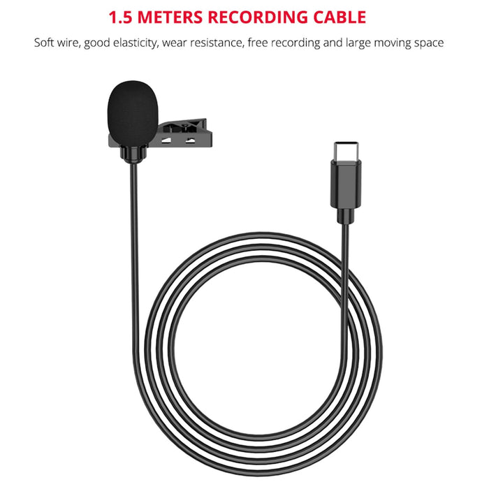 1.5M Single Clip Lavalier Microphone For Mobile Live Broadcasts
