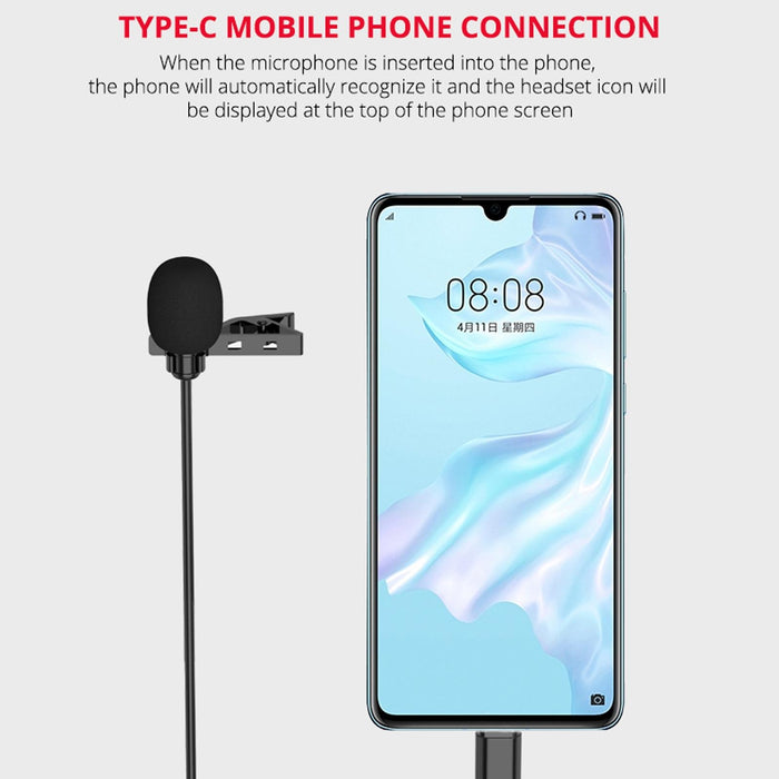 1.5M Single Clip Lavalier Microphone For Mobile Live Broadcasts