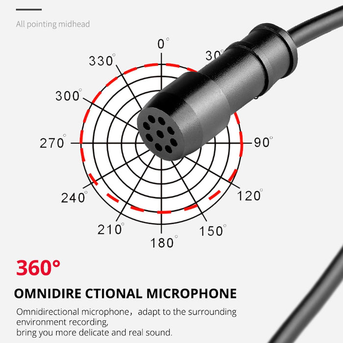 1.5M Single Clip Lavalier Microphone For Mobile Live Broadcasts