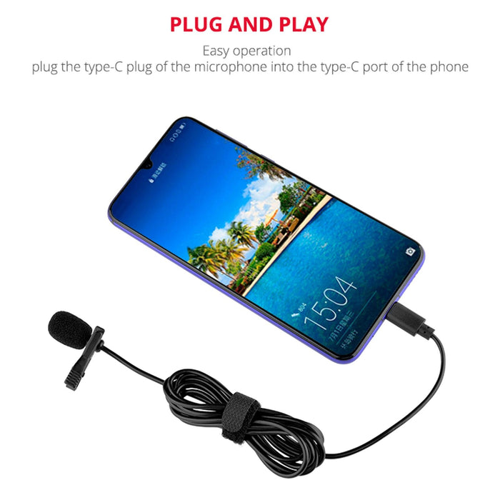1.5M Single Clip Lavalier Microphone For Mobile Live Broadcasts