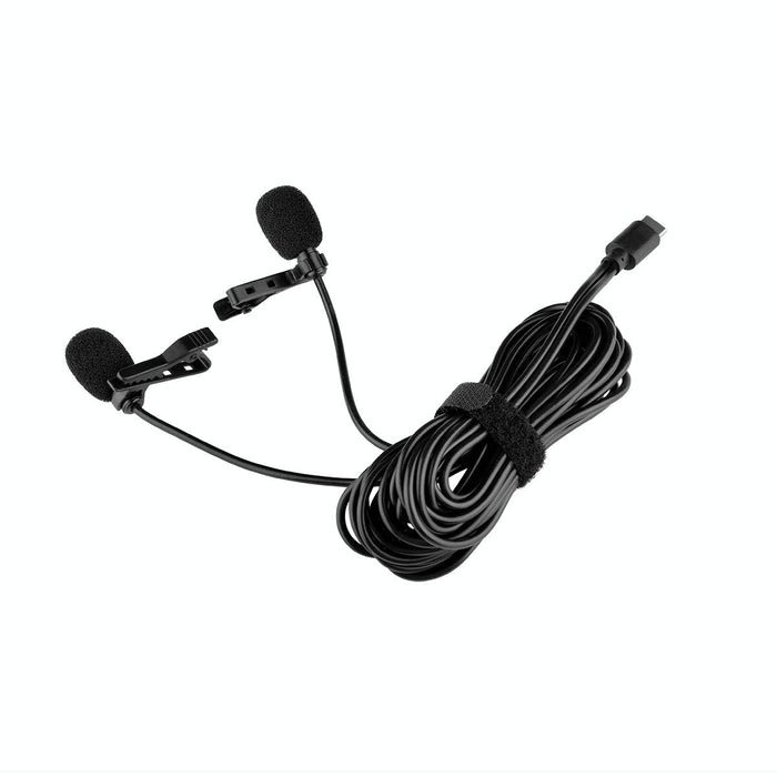 2.5M Double Clip Lavalier Microphone For Mobile Live Broadcast