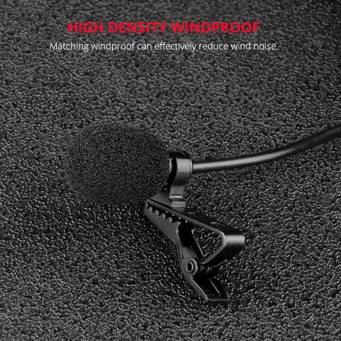 2.5M Double Clip Lavalier Microphone For Mobile Live Broadcast