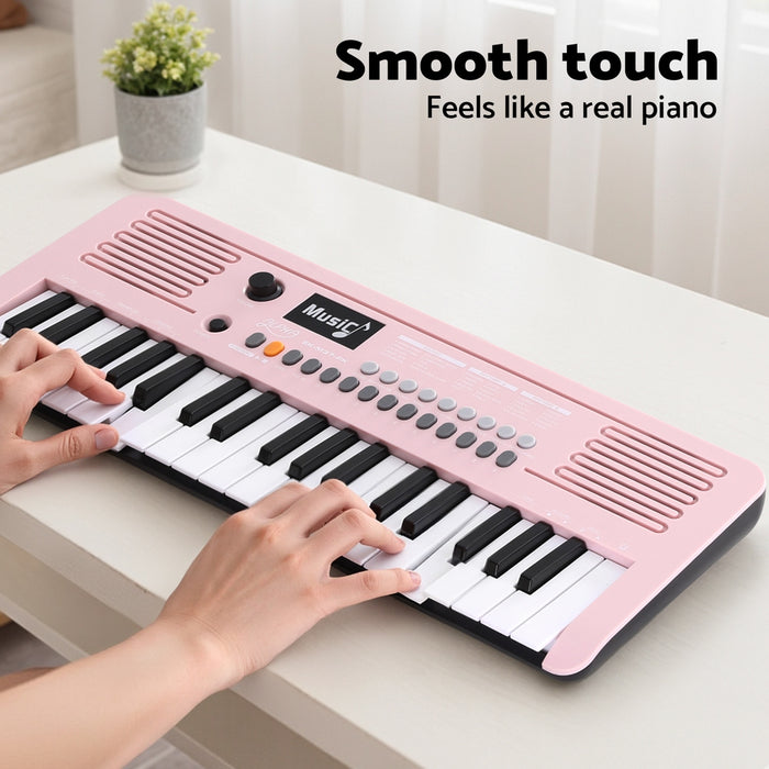 37-Key Digital Piano Keyboard For Kids Beginners Electronic Keyboard Piano Gift Pink