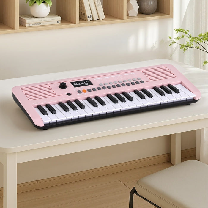 37-Key Digital Piano Keyboard For Kids Beginners Electronic Keyboard Piano Gift Pink
