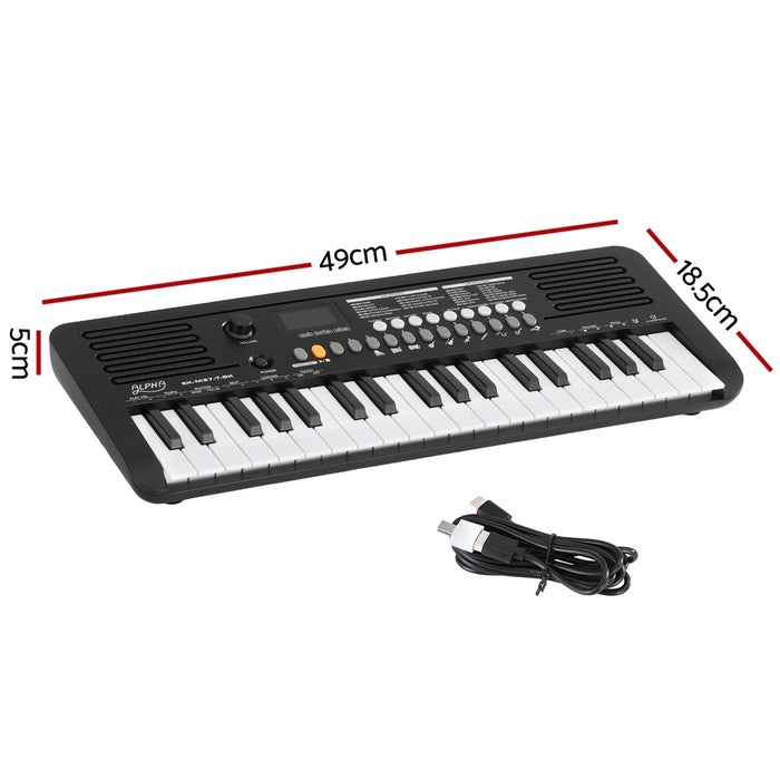 37-Key Digital Piano Keyboard Electric Black