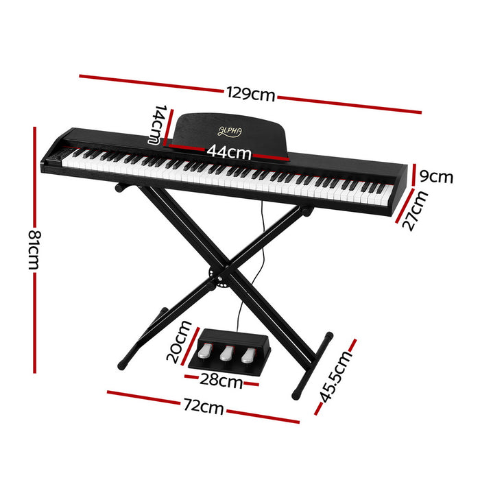 88 Keys Digital Piano Keyboard Electronic With Stand