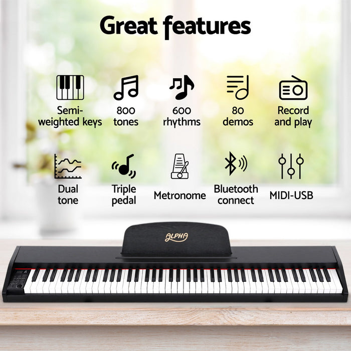 88 Keys Digital Piano Keyboard Electronic With Stand