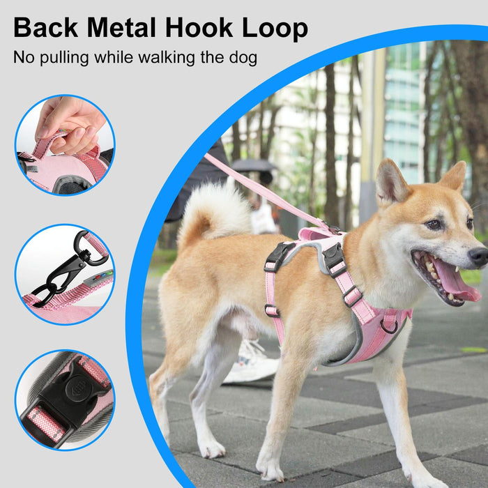 Reflective Nylon Dog Harness With Traction Rope