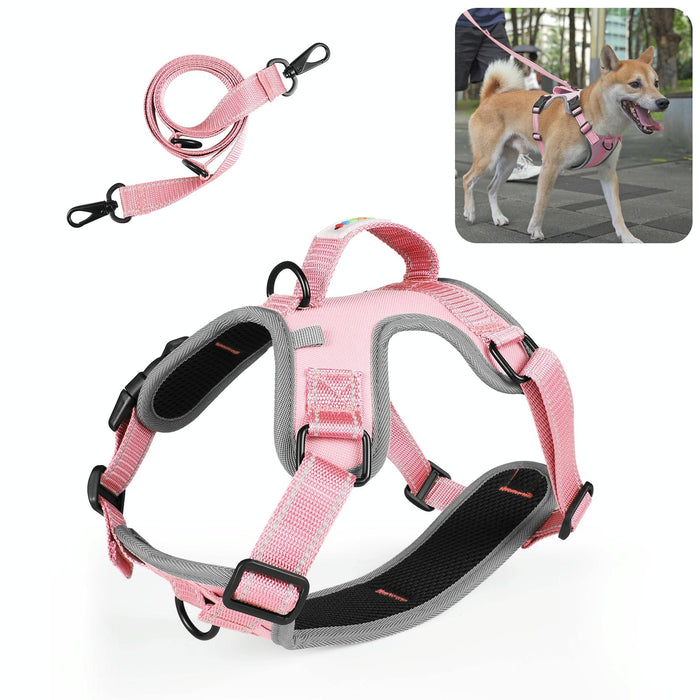 Reflective Nylon Dog Harness With Traction Rope