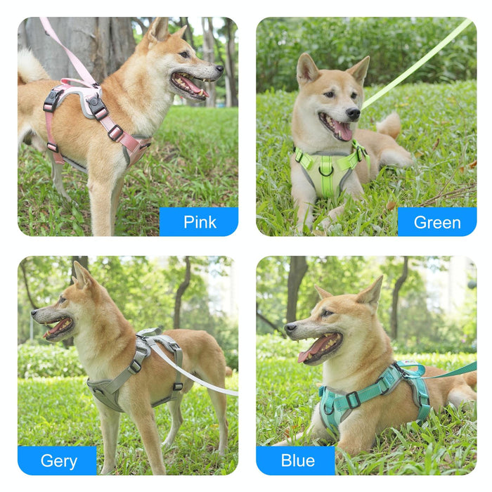 Reflective Nylon Dog Harness With Traction Rope