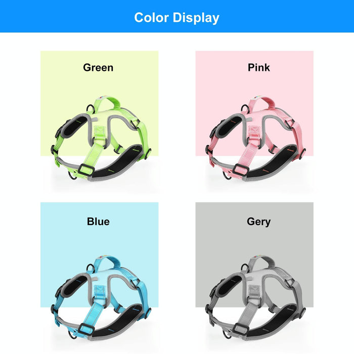 Reflective Nylon Dog Harness With Traction Rope