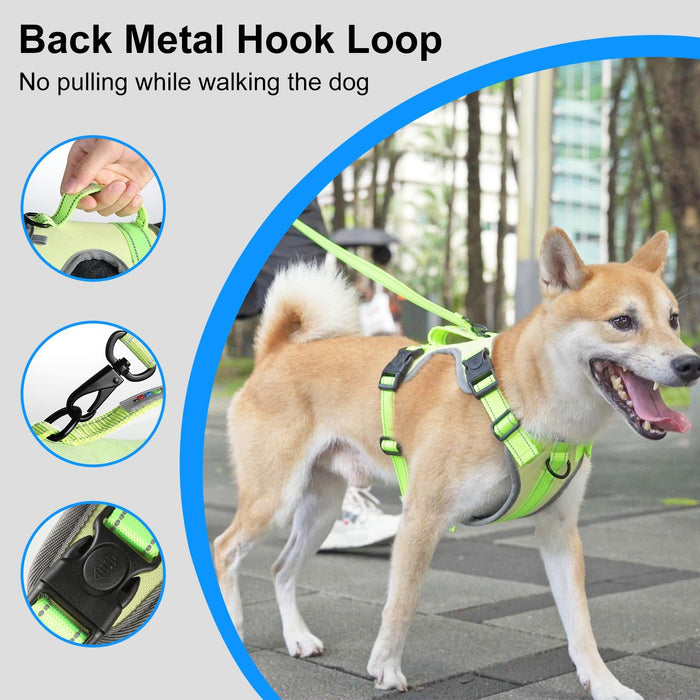 Reflective Nylon Dog Harness With Traction Rope