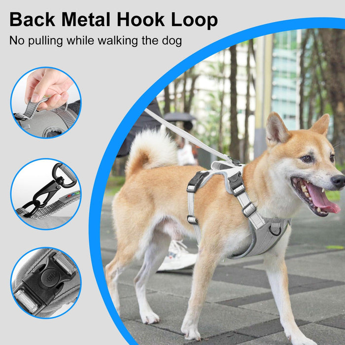 Reflective Nylon Dog Harness With Traction Rope