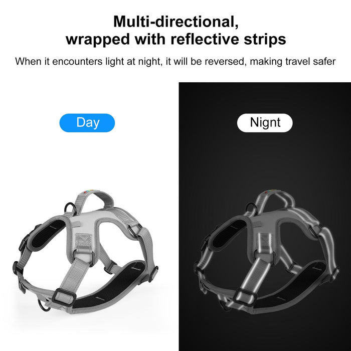 Reflective Nylon Dog Harness With Traction Rope