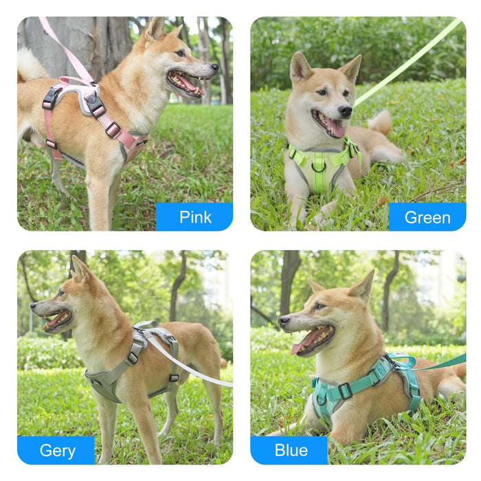 Reflective Nylon Dog Harness With Traction Rope