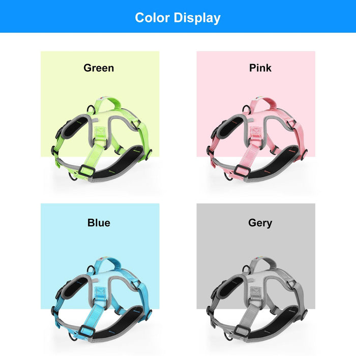 Reflective Nylon Dog Harness With Traction Rope