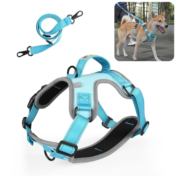 Reflective Nylon Dog Harness With Traction Rope