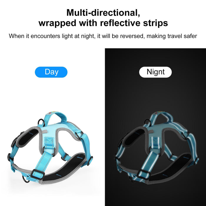 Reflective Nylon Dog Harness With Traction Rope