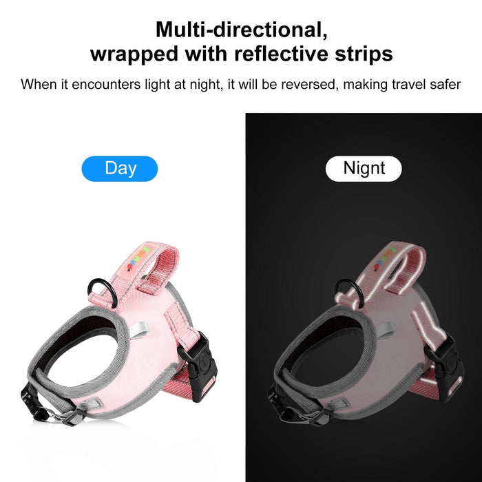 Reflective Nylon Dog Harness With Traction Rope