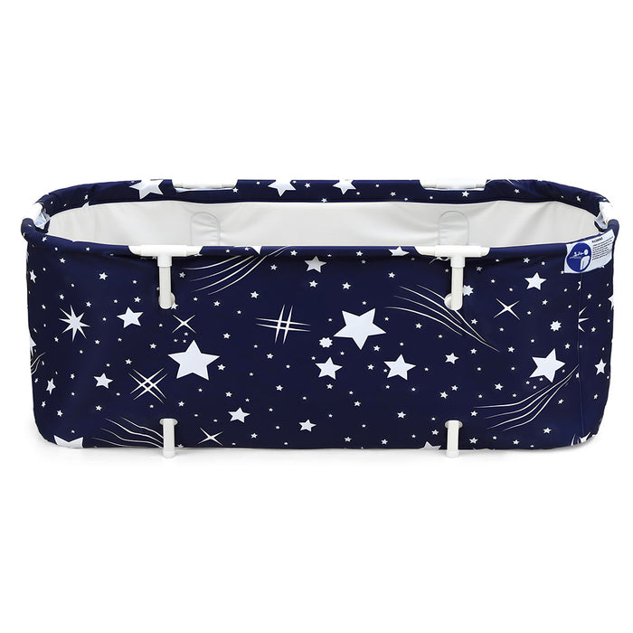 Foldable Bathtub Pvc Spa Bucket Inflatable Cushion 134X65cm Star Navy