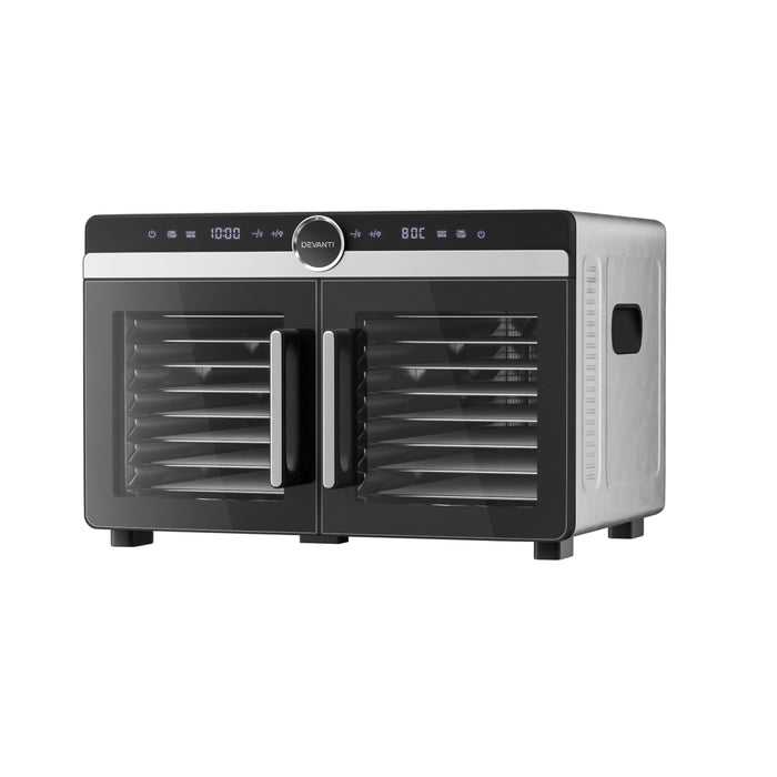16 Trays Food Dehydrator Dual-Zone Stainless Steel