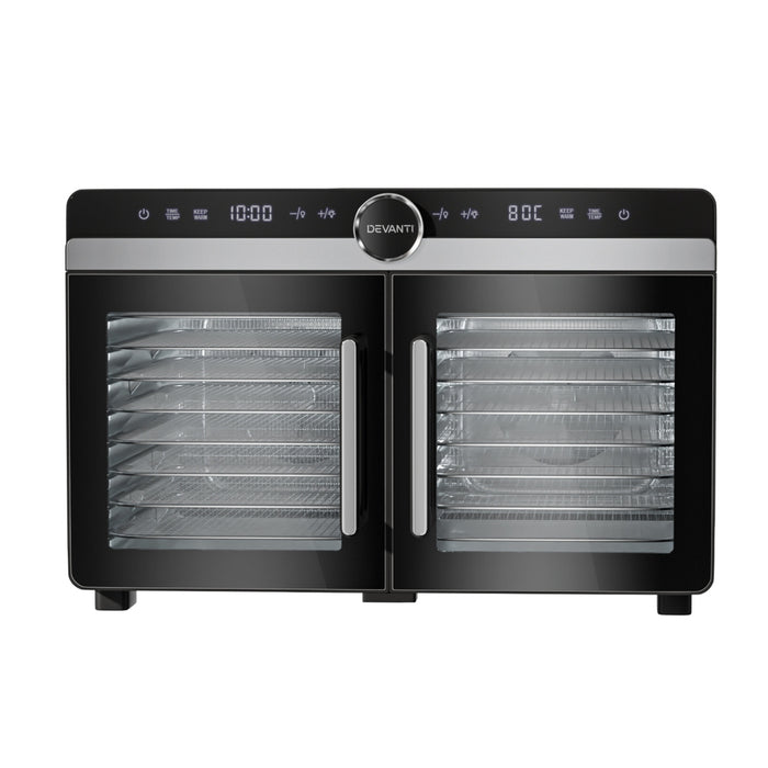 16 Trays Food Dehydrator Dual-Zone Stainless Steel