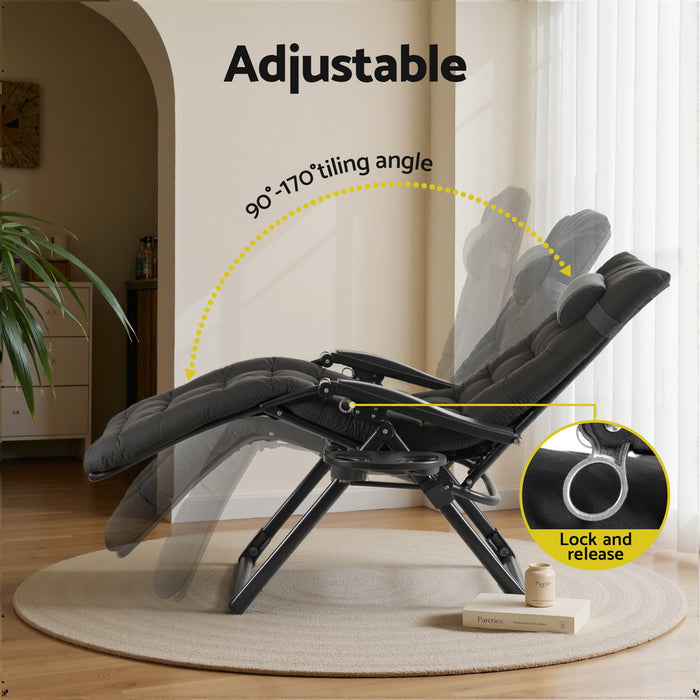 Sun Lounge Lounger Folding Camping Zero Gravity Chair Outdoor Furniture