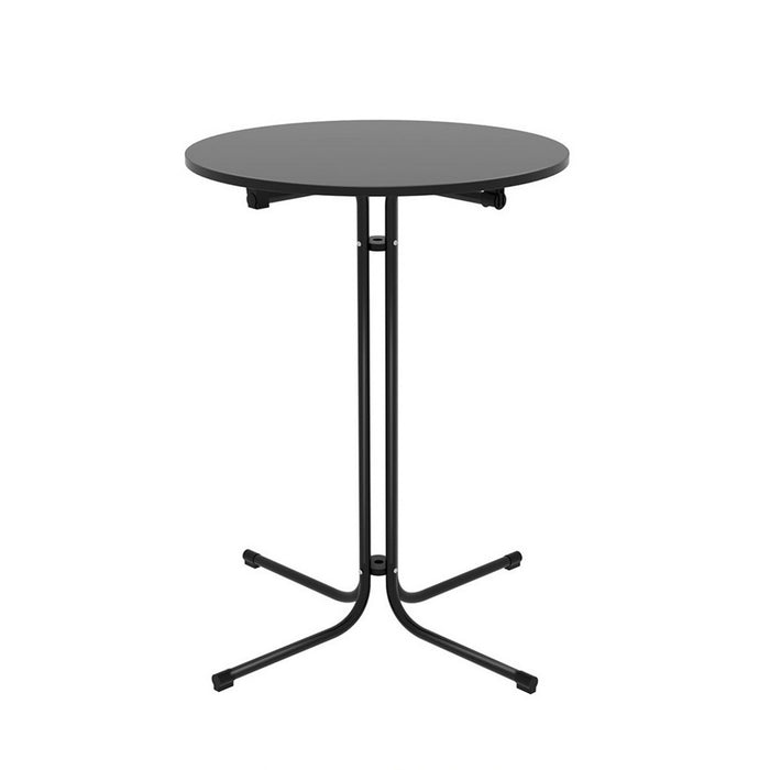 Outdoor Bar Table Round Folding Desk Top 109cm Patio Furniture Black