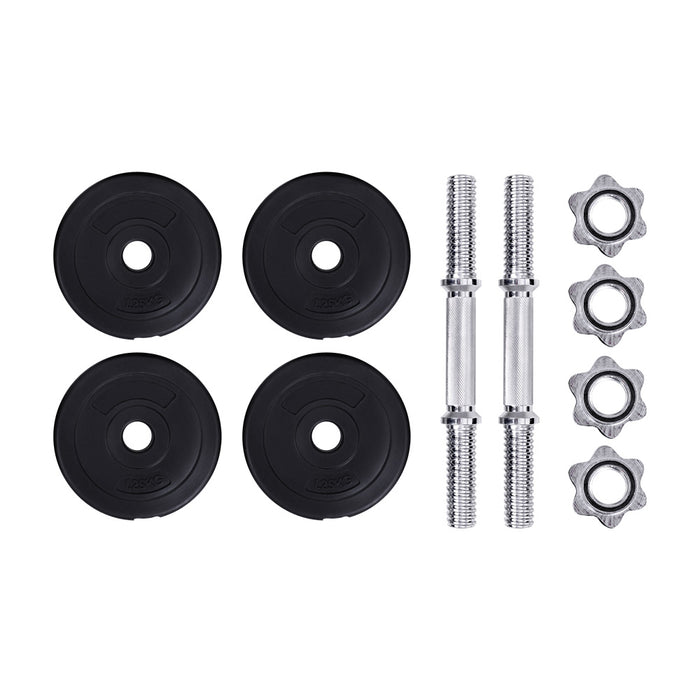 10Kg Dumbbell Set Weight Plates Dumbbells Lifting Bench