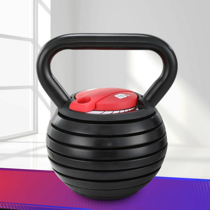 18Kg Adjustable Kettlebell Set Portable Kettle Bell Weight Dumbbells 10Lbs 40Lbs