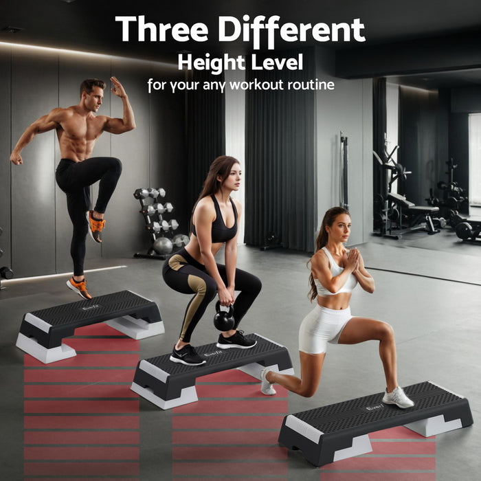 3 Level Aerobic Step Adjustable Stepper For Home Workouts
