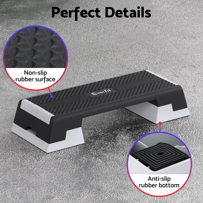 3 Level Aerobic Step Adjustable Stepper For Home Workouts