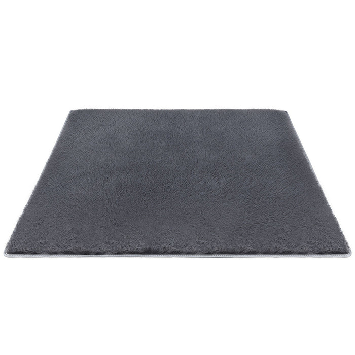 Floor Rug 160X230cm Plush Area Shaggy Rug Living Room Bedroom Carpet Grey