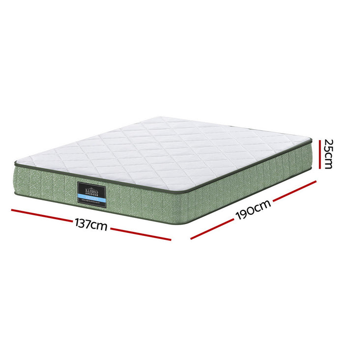 25cm Memory Foam Mattress Dual Layer Zipper Cover Cool Charcoal Foam Mattresses Double