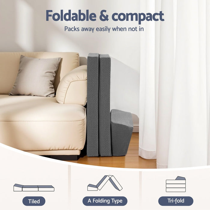 Foldable Mattress Folding Sofa Bed Trifold Sleeping Camping Cushion Mat